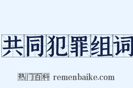 共同犯罪组词是什么意思的图片